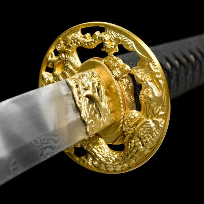 Black and Gold Dragon Katana