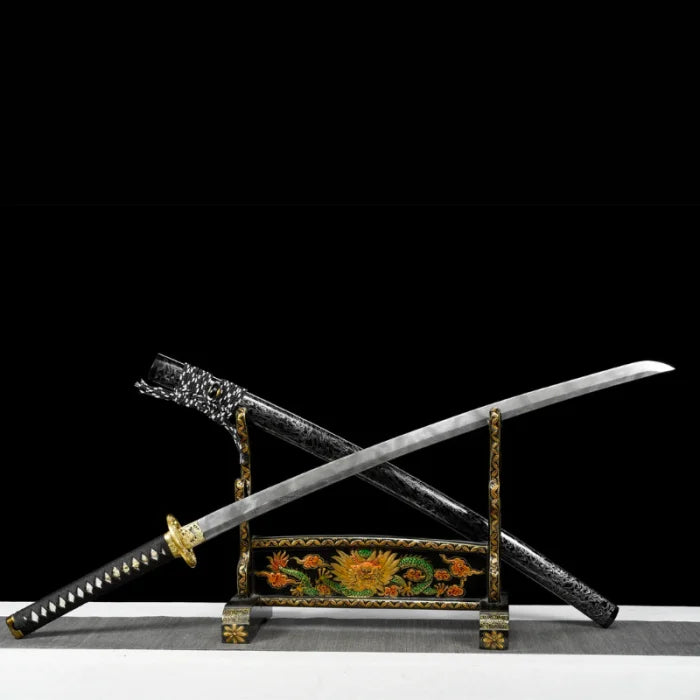 Black and Gold Dragon Katana