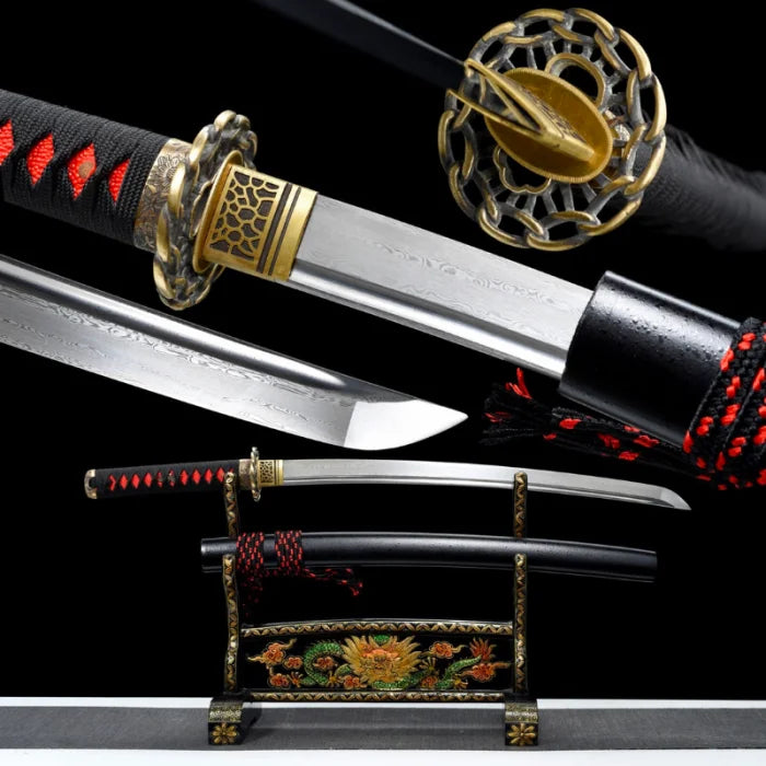 Black and Red Wakizashi