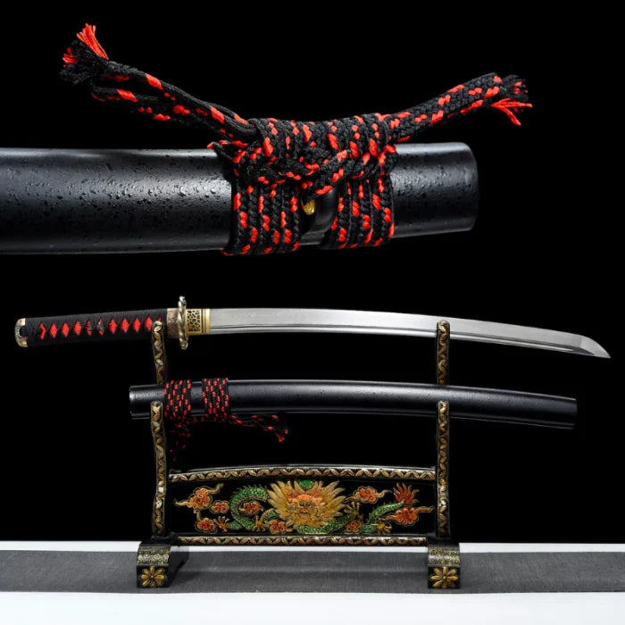 Black and Red Wakizashi