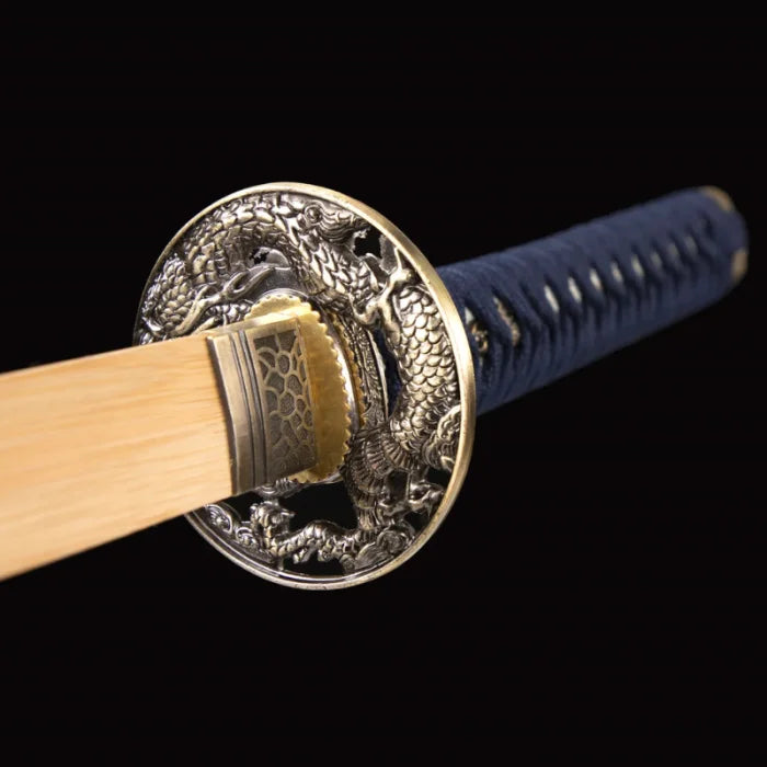 Black Bokken Golden Dragons