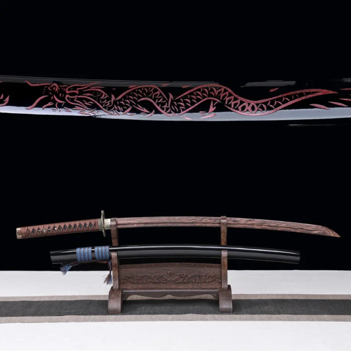 Black Dragon Wood Katana