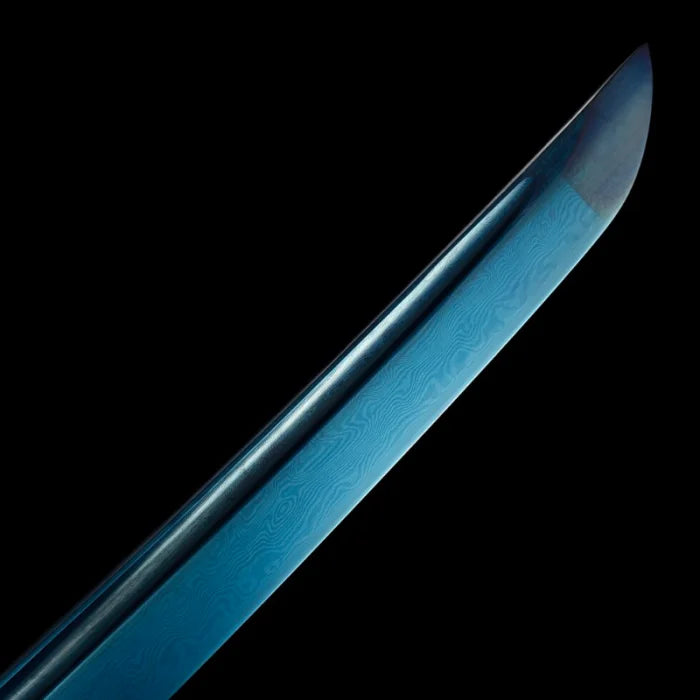 Blue Damascus Steel Katana