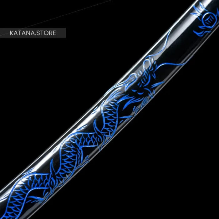 Blue dragon katana