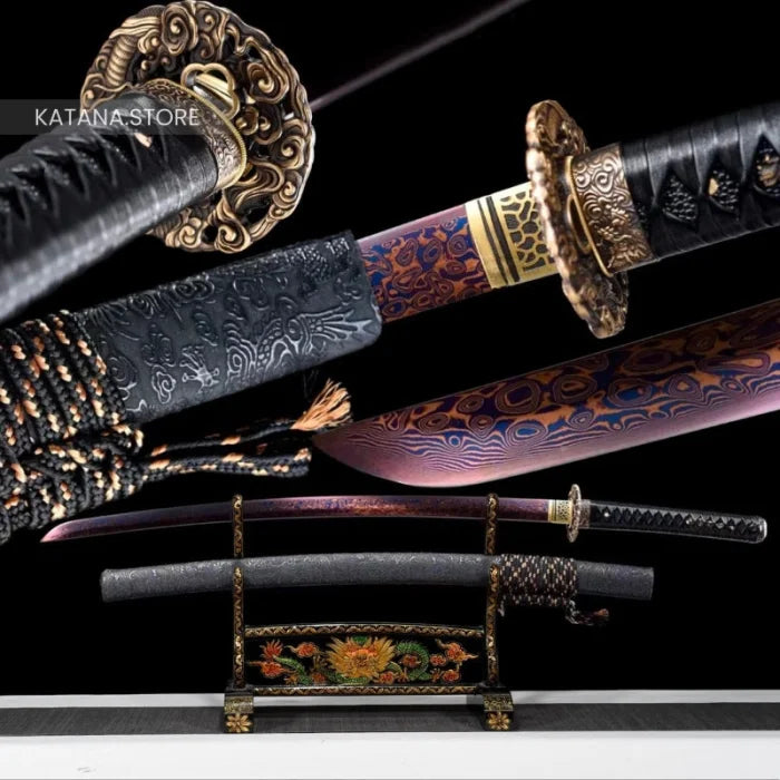 Damascus samurai sword