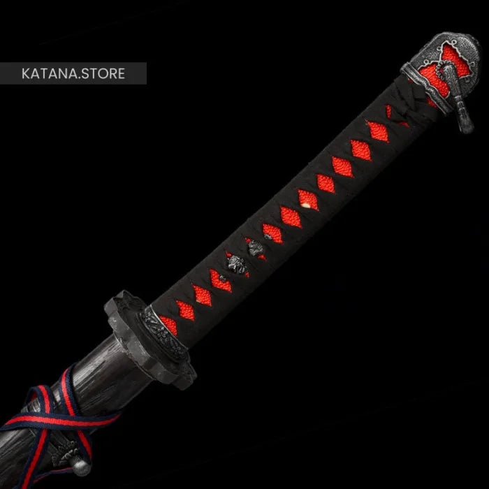 Dark red katana