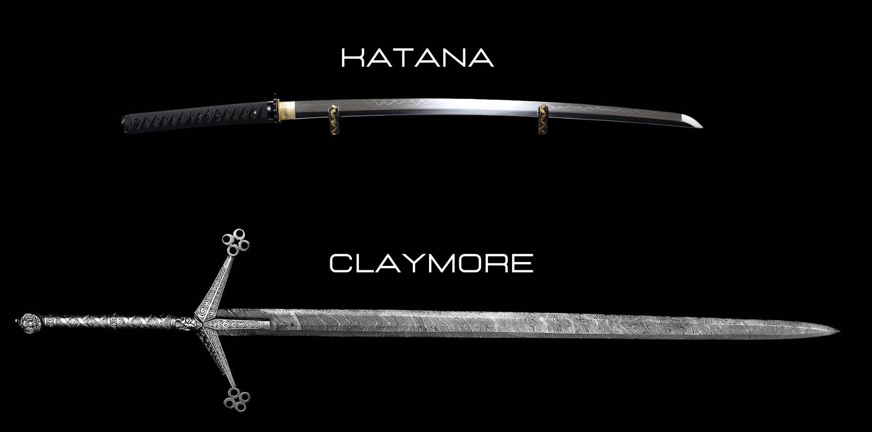 Comparaison de l'épée Katana avec Claymore écossais