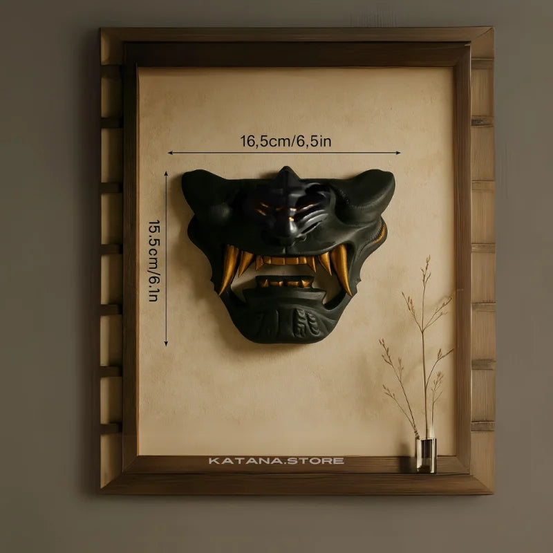 Oni Mask Sword Wall Display