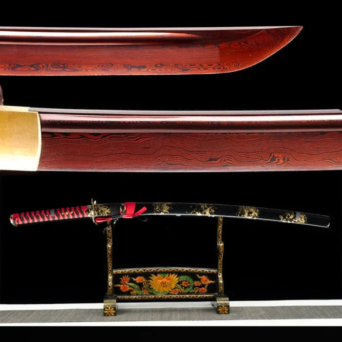 Red Damascus Katana | Katana