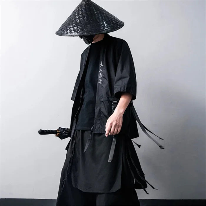 Samurai with straw hat