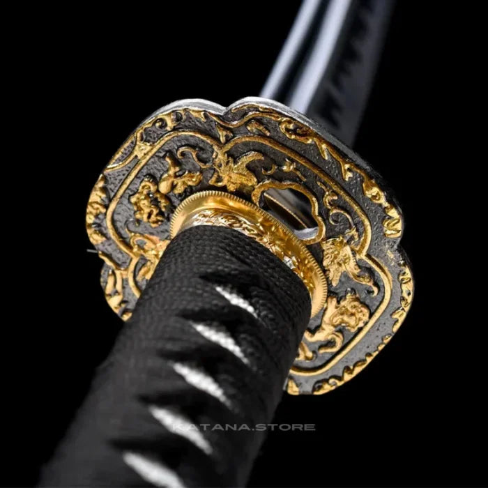 Black Handle Gold Guard Katana